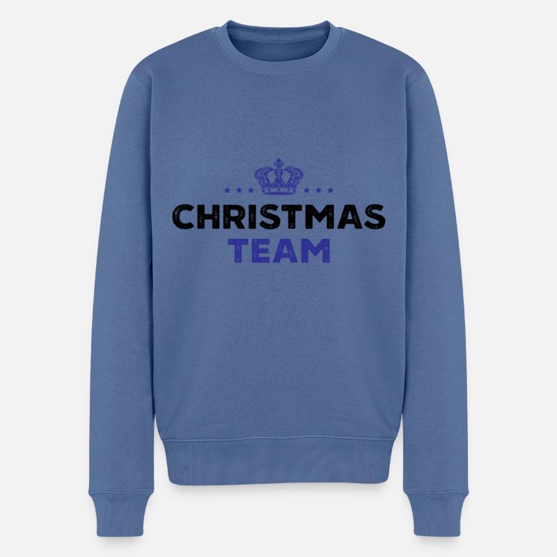 Christmas Team - Männer Premium Bio Pullover - Taubenblau