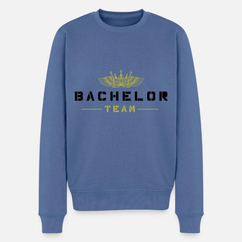 Bachelor Team - Männer Premium Bio Pullover - Taubenblau