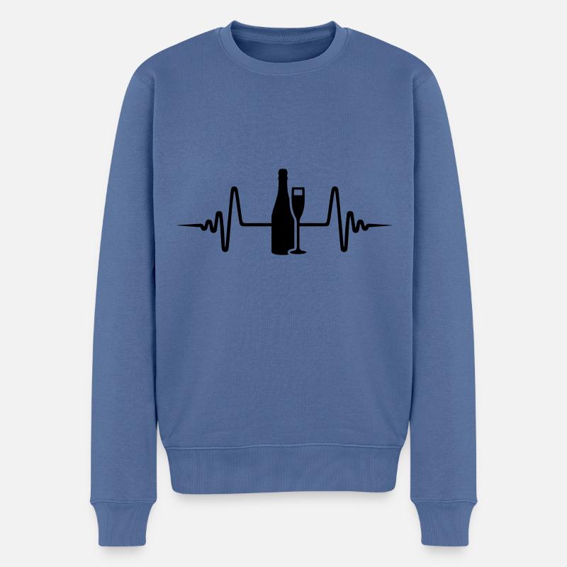 Légumineuses de vin rouge - Pull Premium bio Homme - bleu pigeon