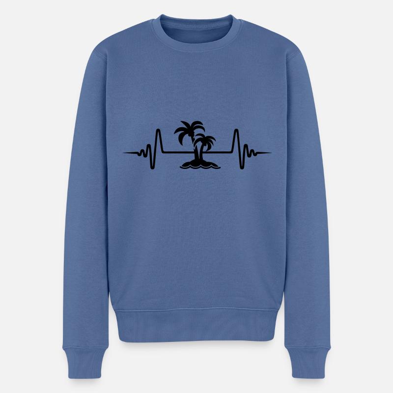 légumineuses de l’île palme - Pull Premium bio Homme - bleu pigeon