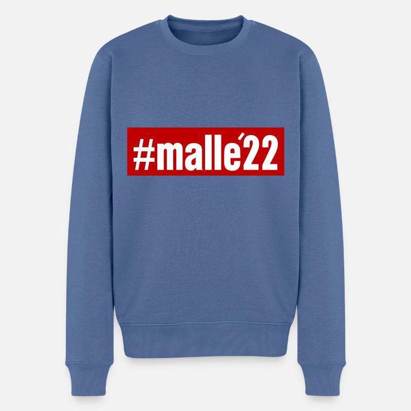 malle 22 - Männer Premium Bio Pullover - Taubenblau