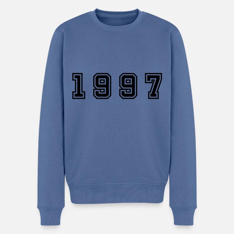1997 Jahr Zahl - Männer Premium Bio Pullover - Taubenblau