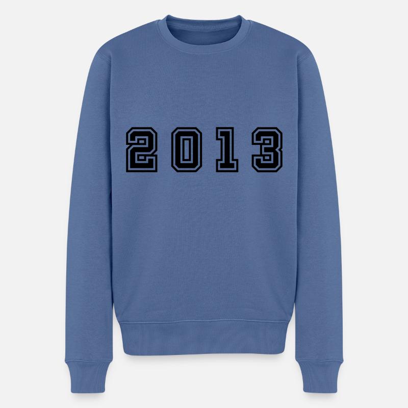 Numéro de l’année 2013 - Pull Premium bio Homme - bleu pigeon