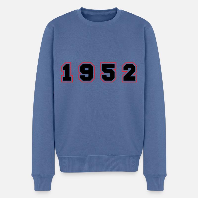 Numéro de l’année 1952 - Pull Premium bio Homme - bleu pigeon