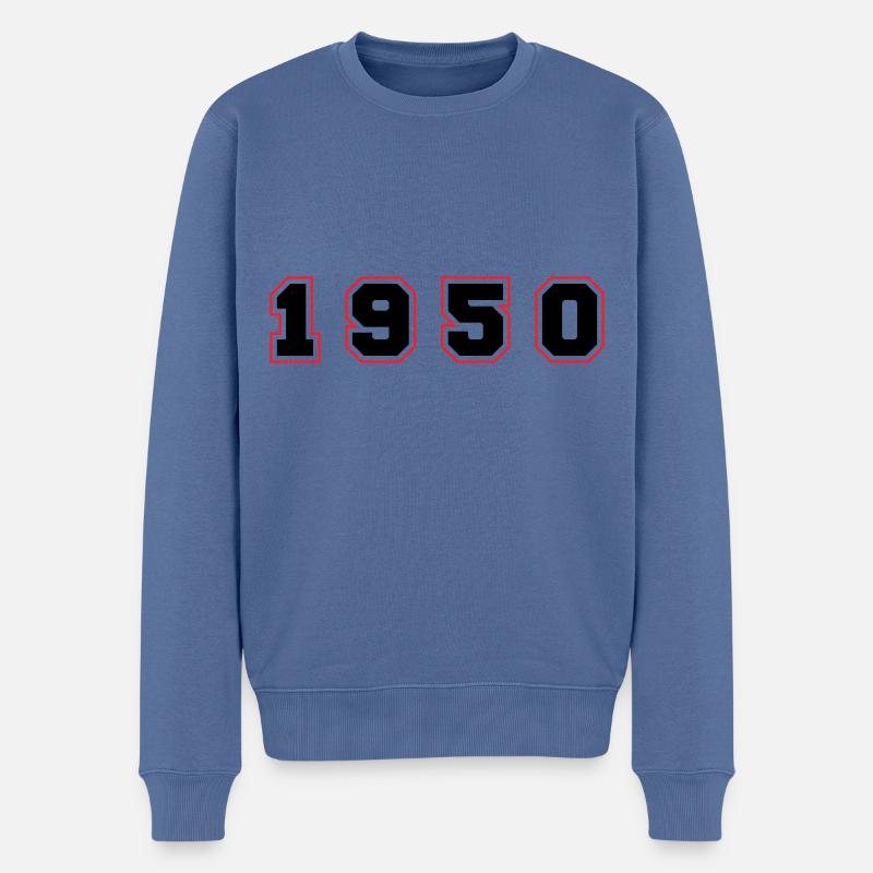 Numéro de l’année 1950 - Pull Premium bio Homme - bleu pigeon