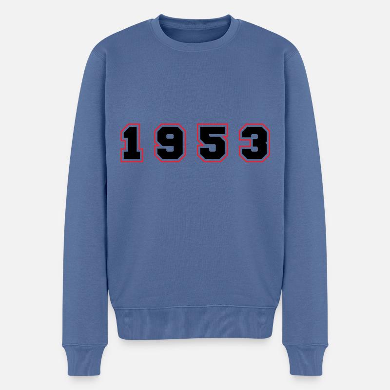 Numéro de l’année 1953 - Pull Premium bio Homme - bleu pigeon