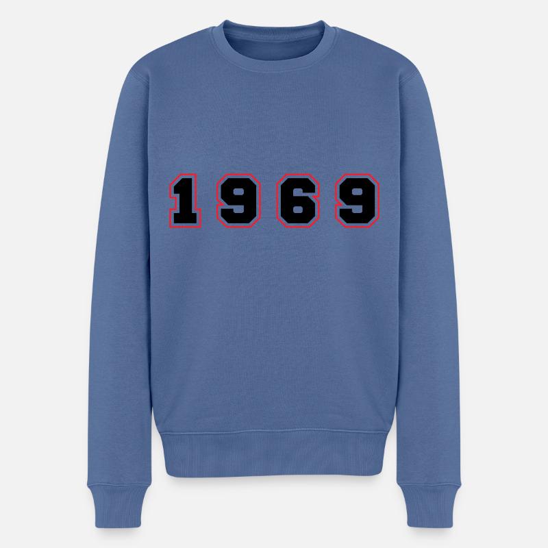 Numéro de l’année 1969 - Pull Premium bio Homme - bleu pigeon