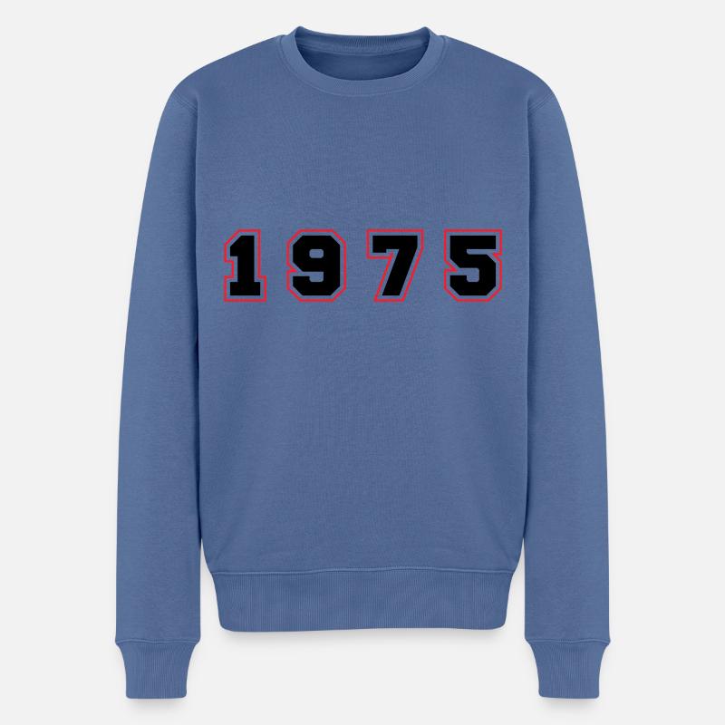Numéro de l’année 1975 - Pull Premium bio Homme - bleu pigeon