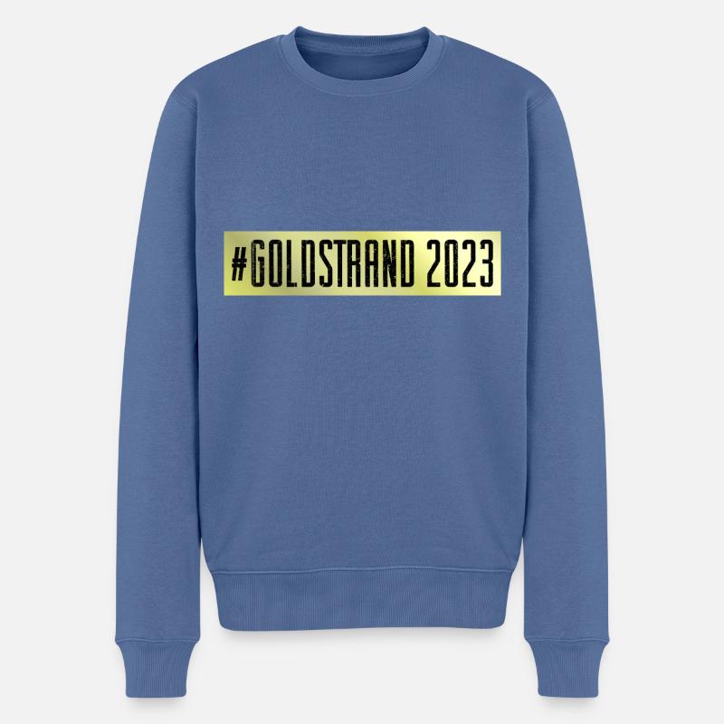 Goldstrand 2023 - Männer Premium Bio Pullover - Taubenblau