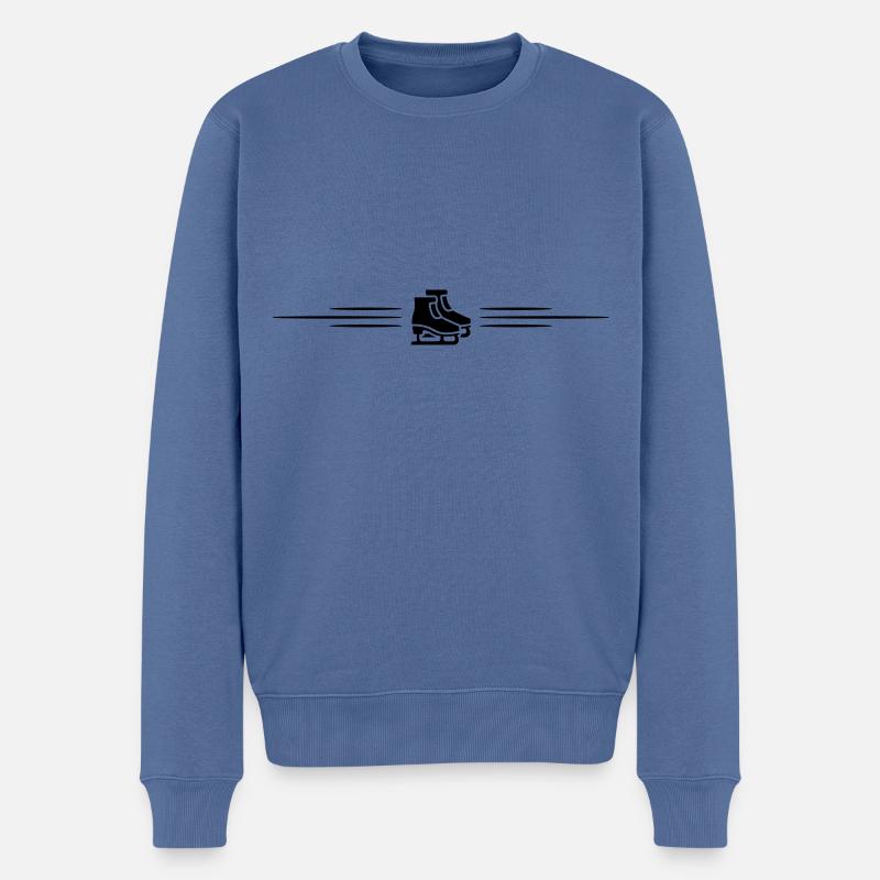 Inliner Icon Linie - Männer Premium Bio Pullover - Taubenblau
