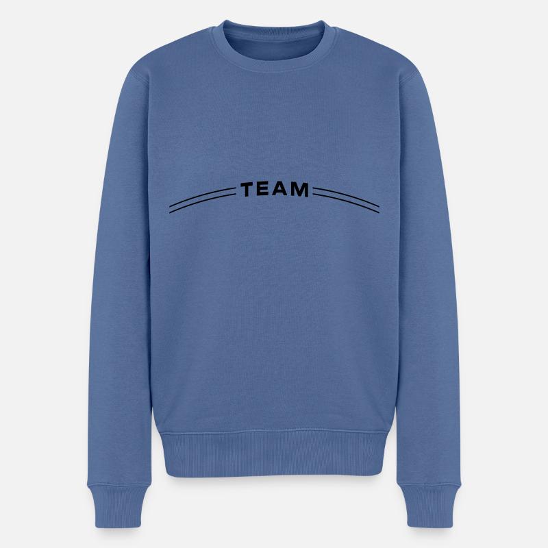 Conception d’équipe - Pull Premium bio Homme - bleu pigeon