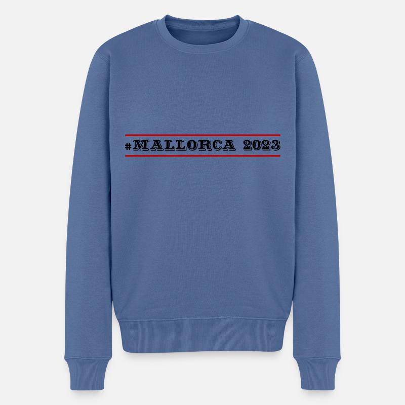 Mallorca 2023 - Männer Premium Bio Pullover - Taubenblau