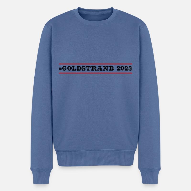 Goldstrand 2023 - Männer Premium Bio Pullover - Taubenblau