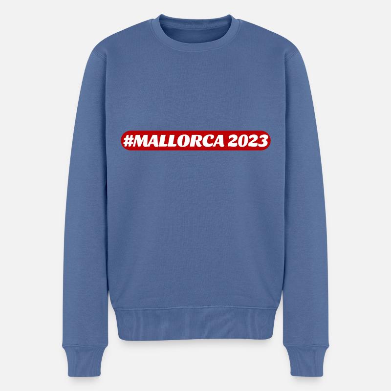 Majorque 2023 - Pull Premium bio Homme - bleu pigeon