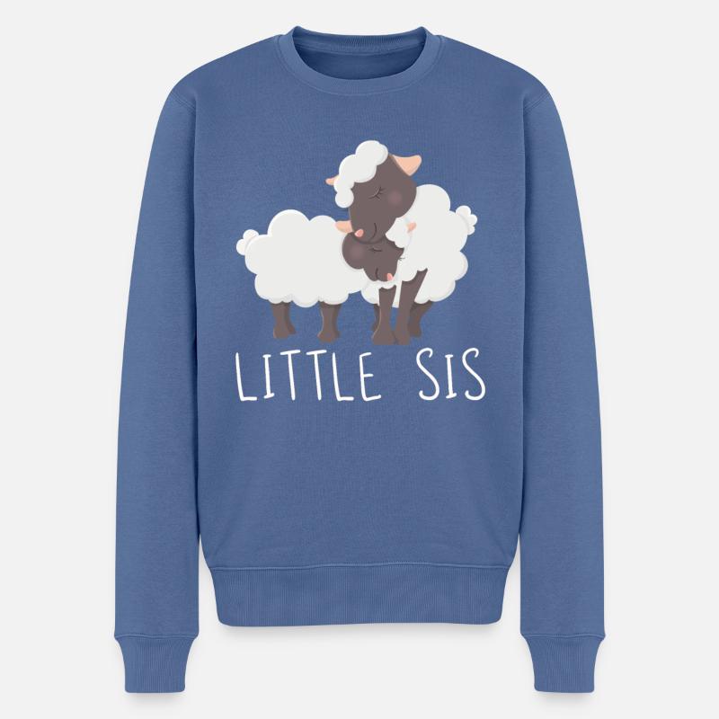 Little Sister - Männer Premium Bio Pullover - Taubenblau