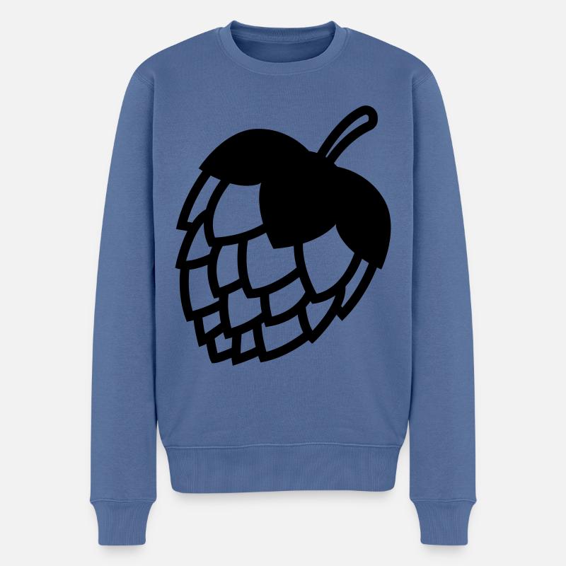 Icône de bière tapoteuse - Pull Premium bio Homme - bleu pigeon