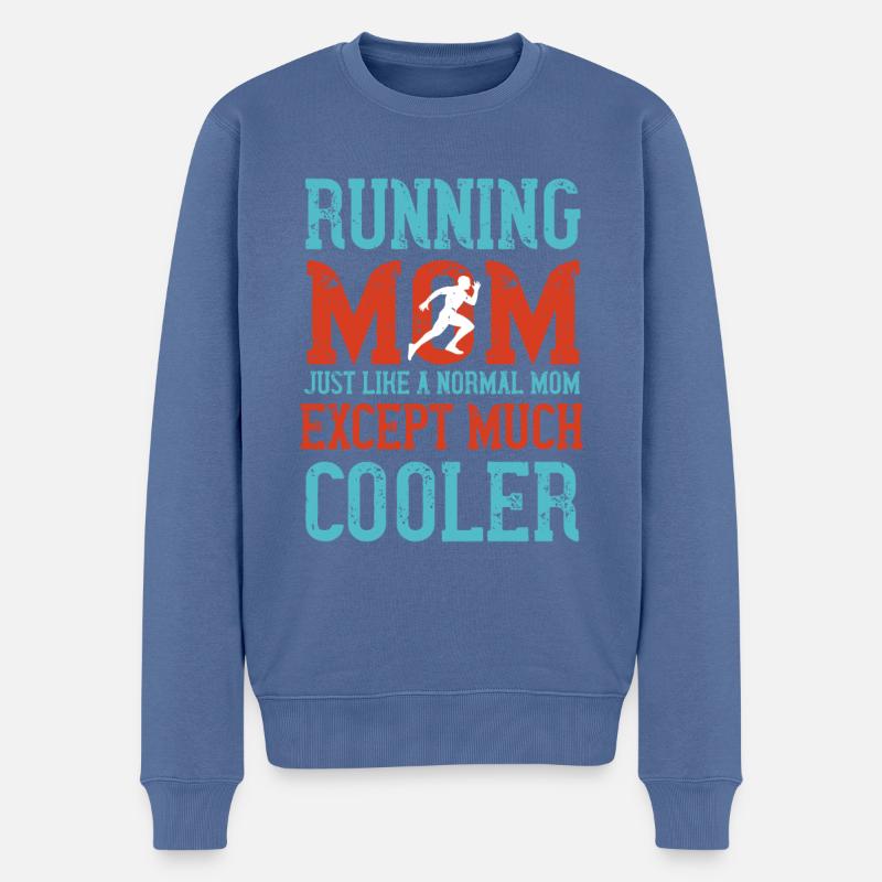 Course jogging course - Pull Premium bio Homme - bleu pigeon