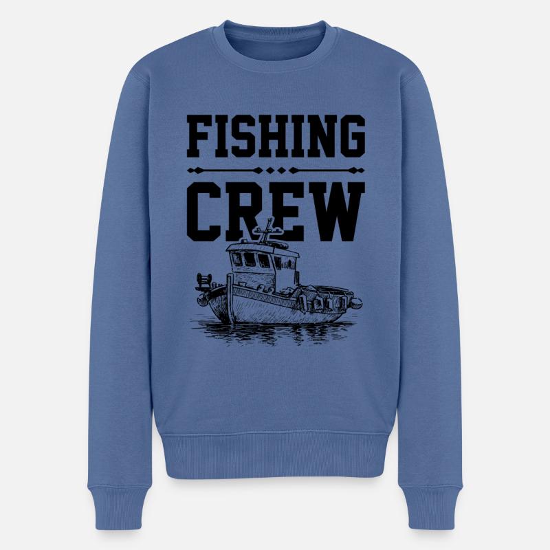 Fishing Crew - Männer Premium Bio Pullover - Taubenblau