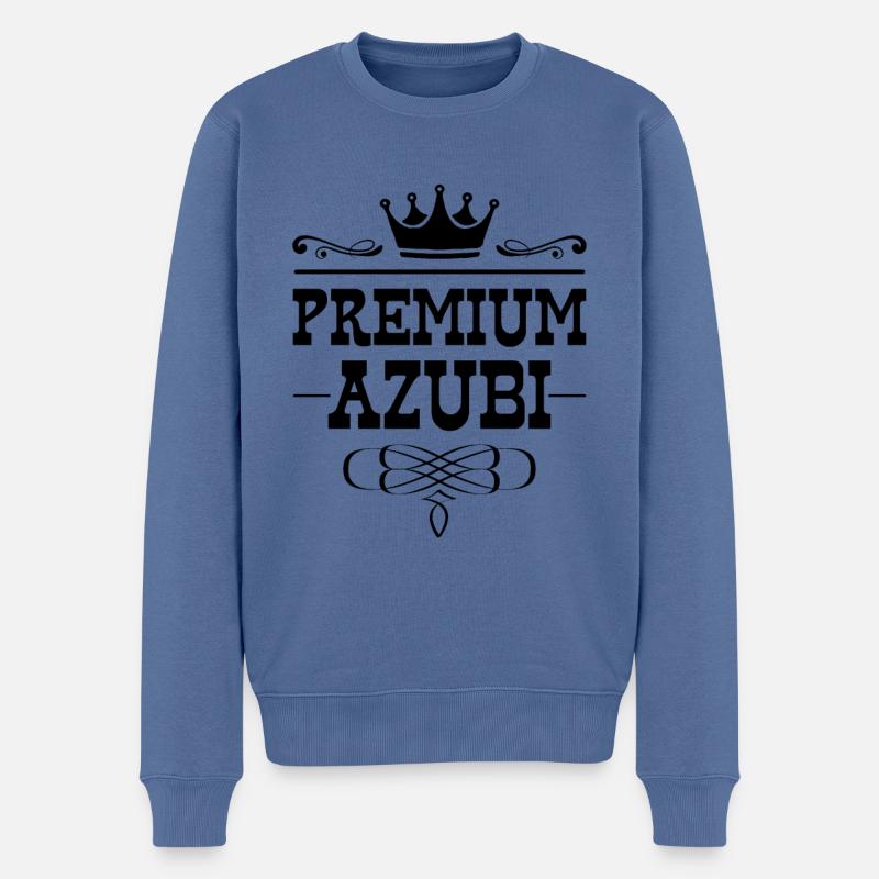 Premium Azubi - Männer Premium Bio Pullover - Taubenblau