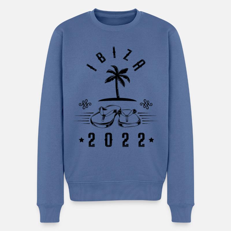 Ibiza 2022 - Pull Premium bio Homme - bleu pigeon