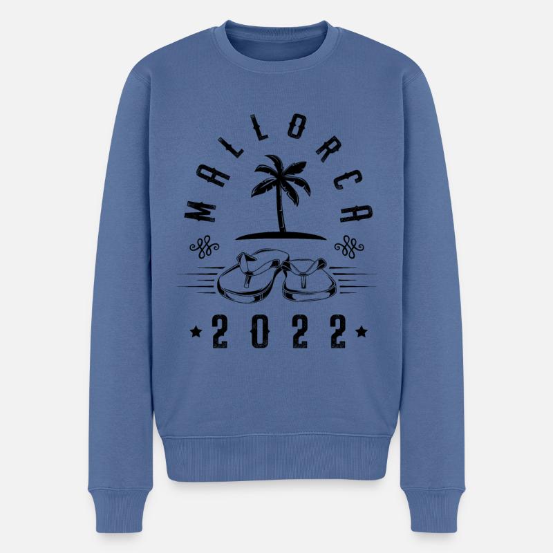Mallorca 2022 - Männer Premium Bio Pullover - Taubenblau
