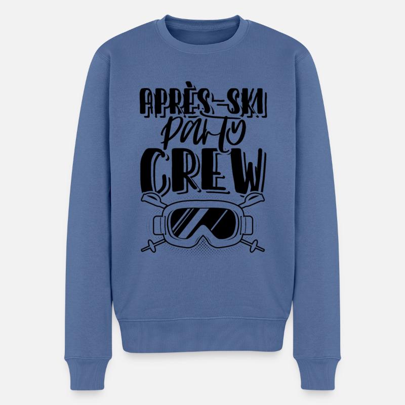 Apres Ski Crew - Männer Premium Bio Pullover - Taubenblau