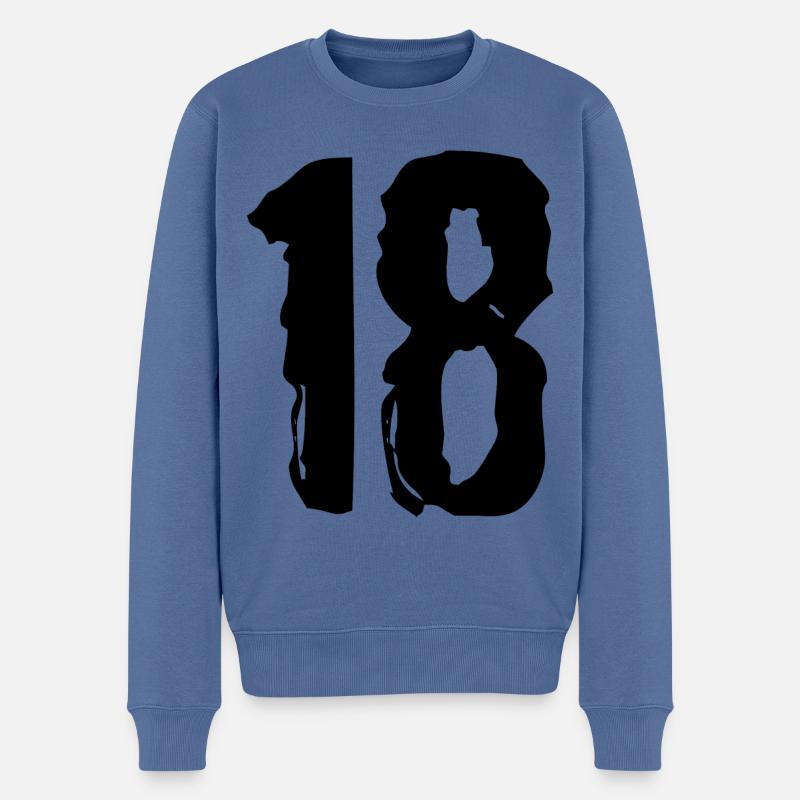 Maillot à 18 chiffres - Pull Premium bio Homme - bleu pigeon
