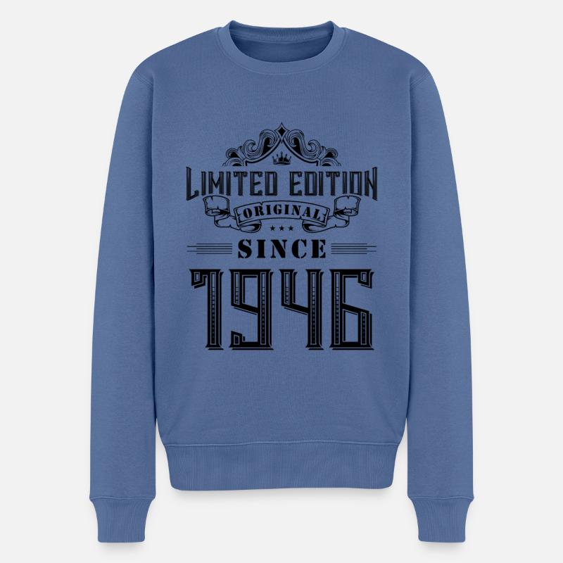 Édition limitée 1946 - Pull Premium bio Homme - bleu pigeon