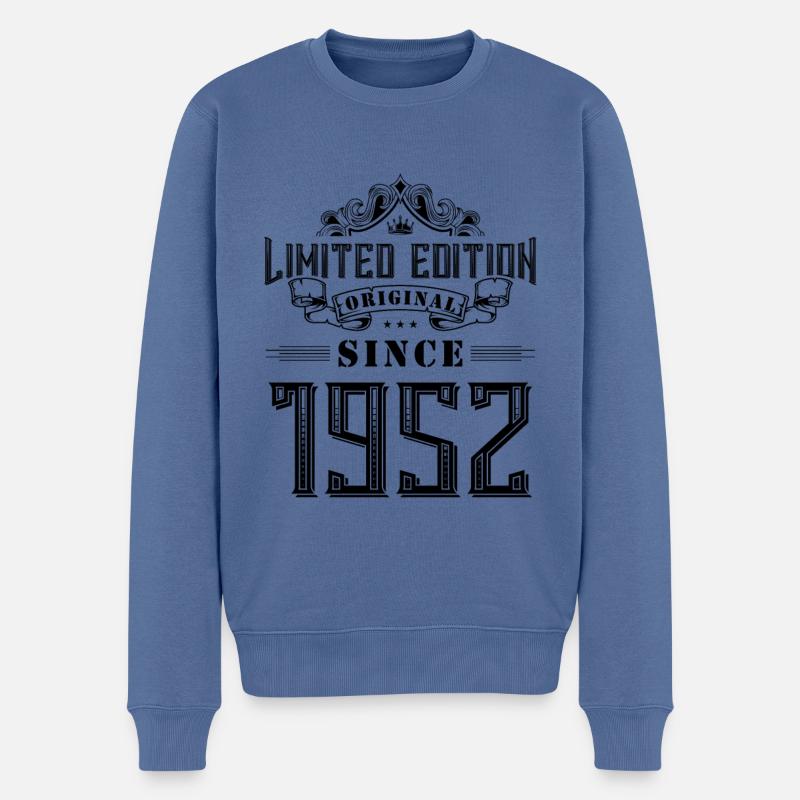 Édition limitée 1952 - Pull Premium bio Homme - bleu pigeon