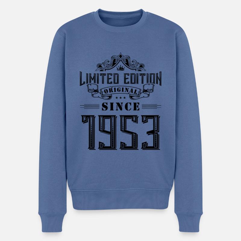 1953 limited edition - Männer Premium Bio Pullover - Taubenblau