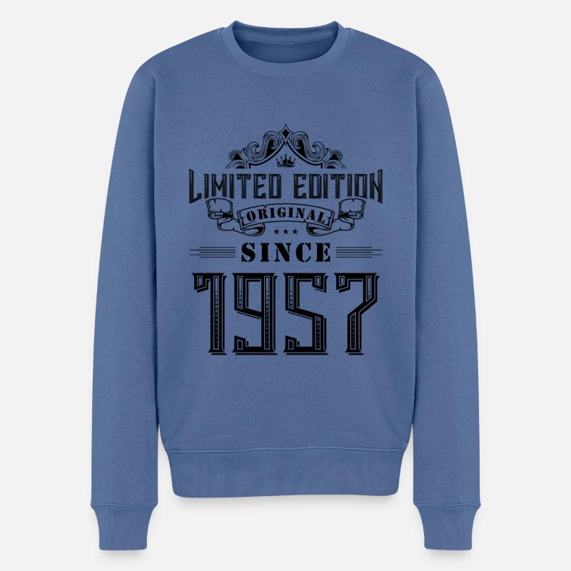 1957 limited edition - Männer Premium Bio Pullover - Taubenblau