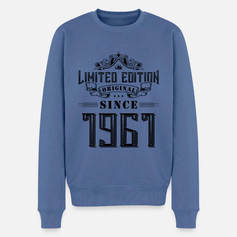 Édition limitée 1961 - Pull Premium bio Homme - bleu pigeon