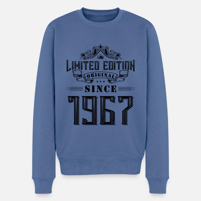 Édition limitée 1967 - Pull Premium bio Homme - bleu pigeon
