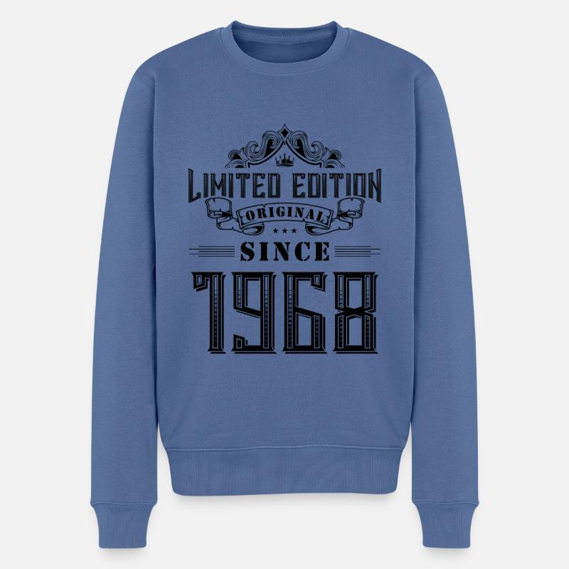 1968 limited edition - Männer Premium Bio Pullover - Taubenblau