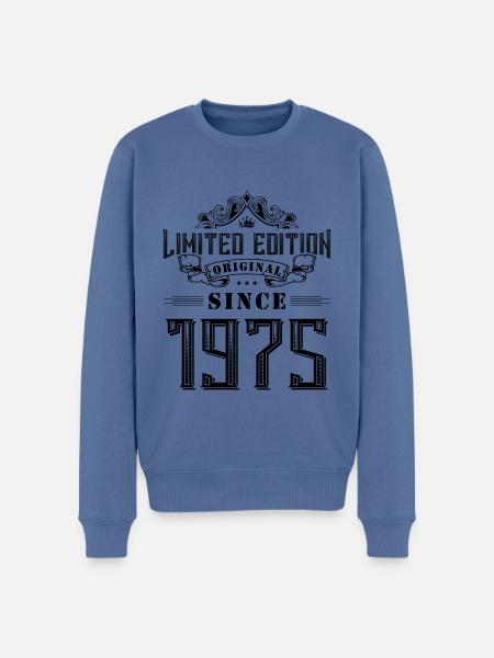 1975 limited edition - Men's Premium Organic Jumper - stone blue