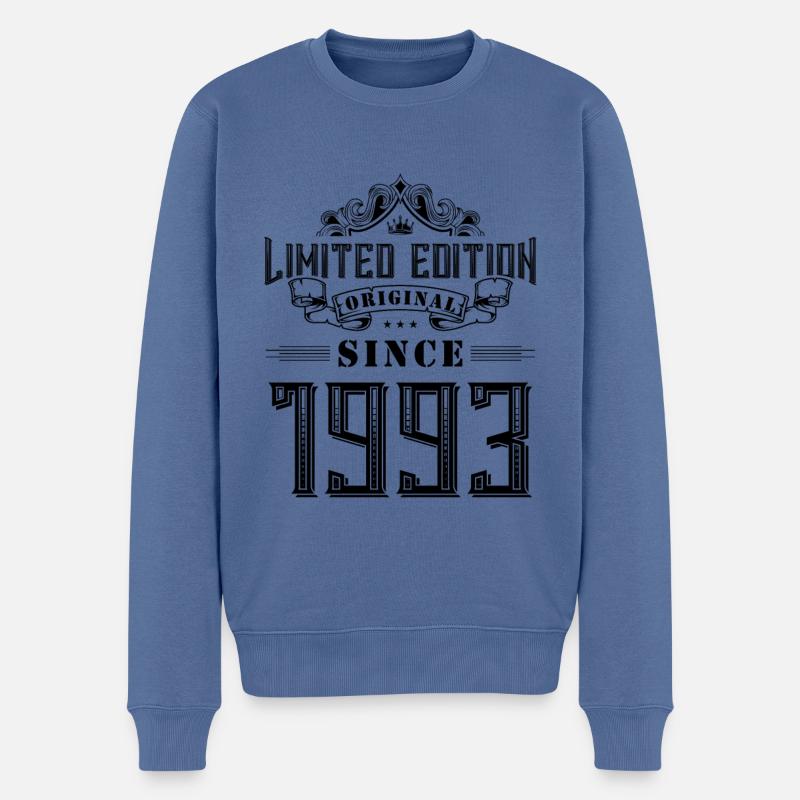 1993 limited edition - Männer Premium Bio Pullover - Taubenblau