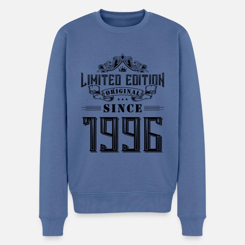 1996 limited edition - Männer Premium Bio Pullover - Taubenblau