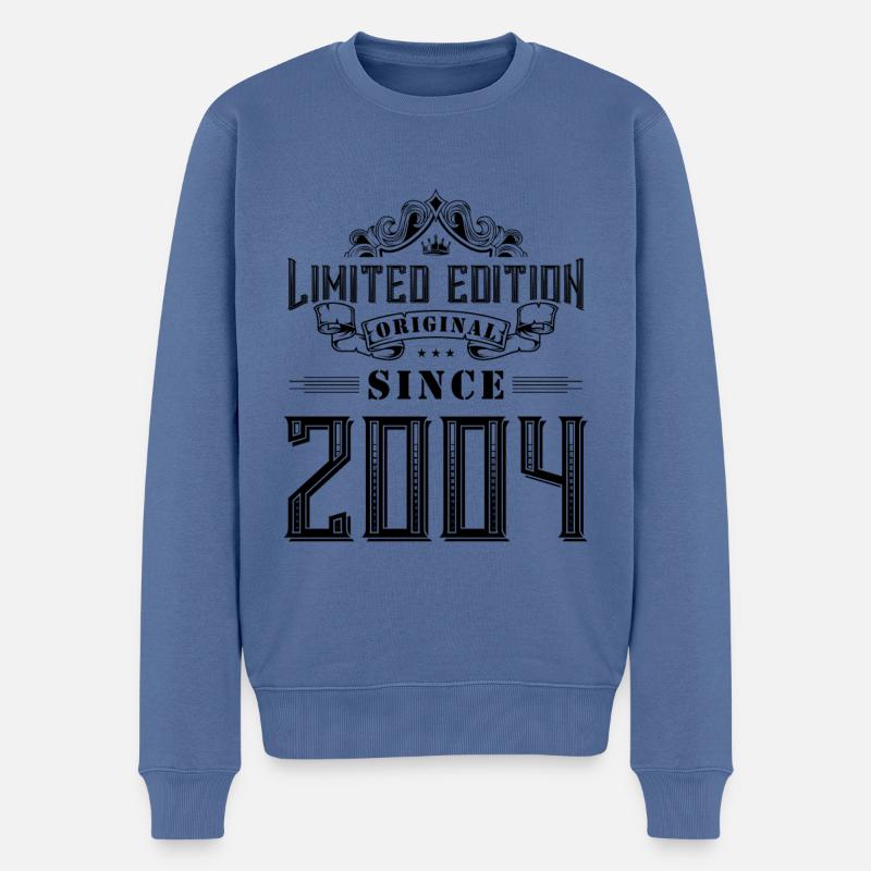 2004 limited edition - Männer Premium Bio Pullover - Taubenblau