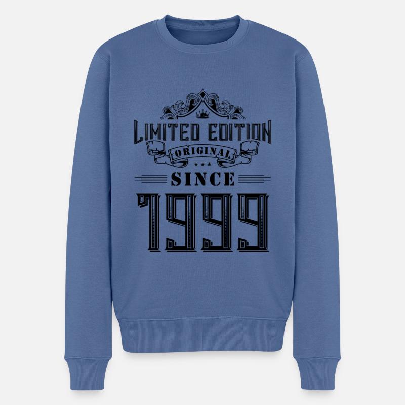 Édition limitée 1999 - Pull Premium bio Homme - bleu pigeon