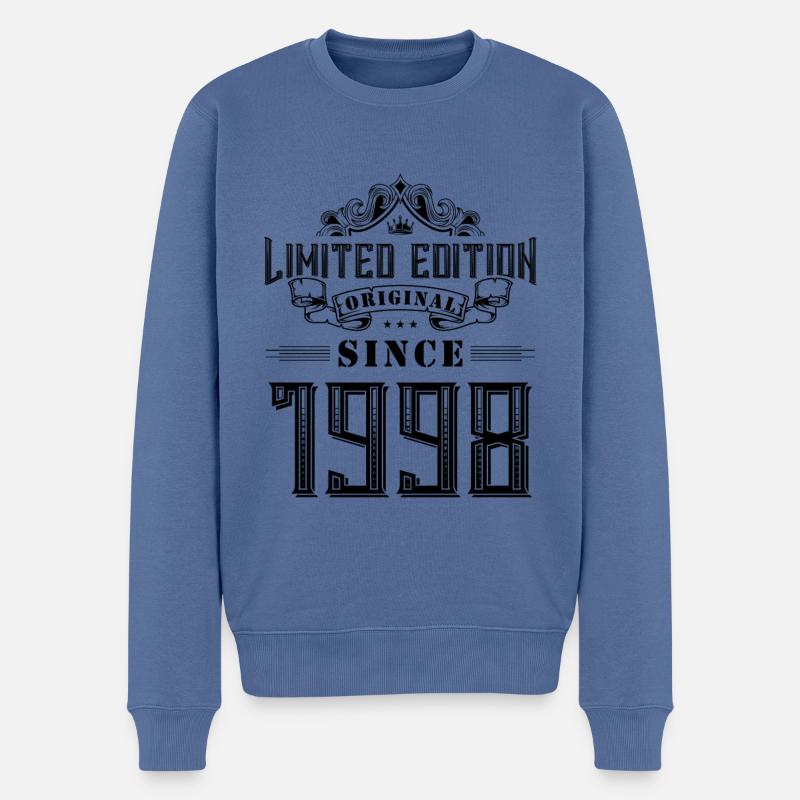 Édition limitée 1998 - Pull Premium bio Homme - bleu pigeon