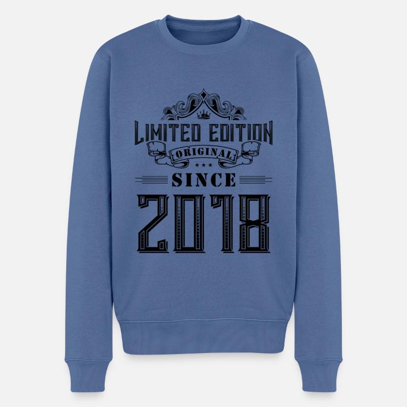 Édition limitée 2018 - Pull Premium bio Homme - bleu pigeon