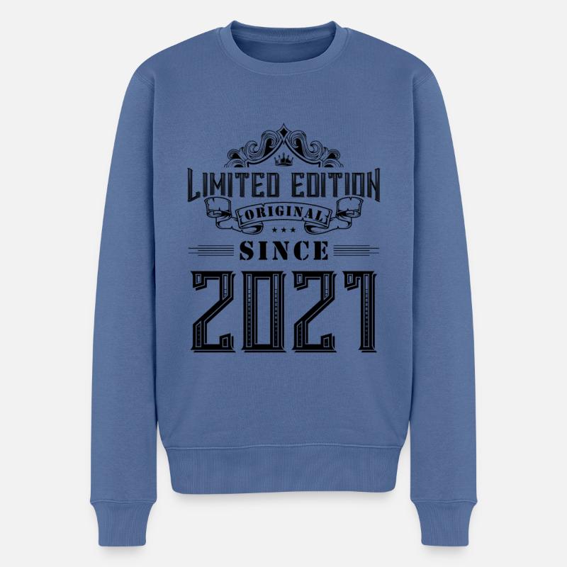 2021 limited edition - Männer Premium Bio Pullover - Taubenblau