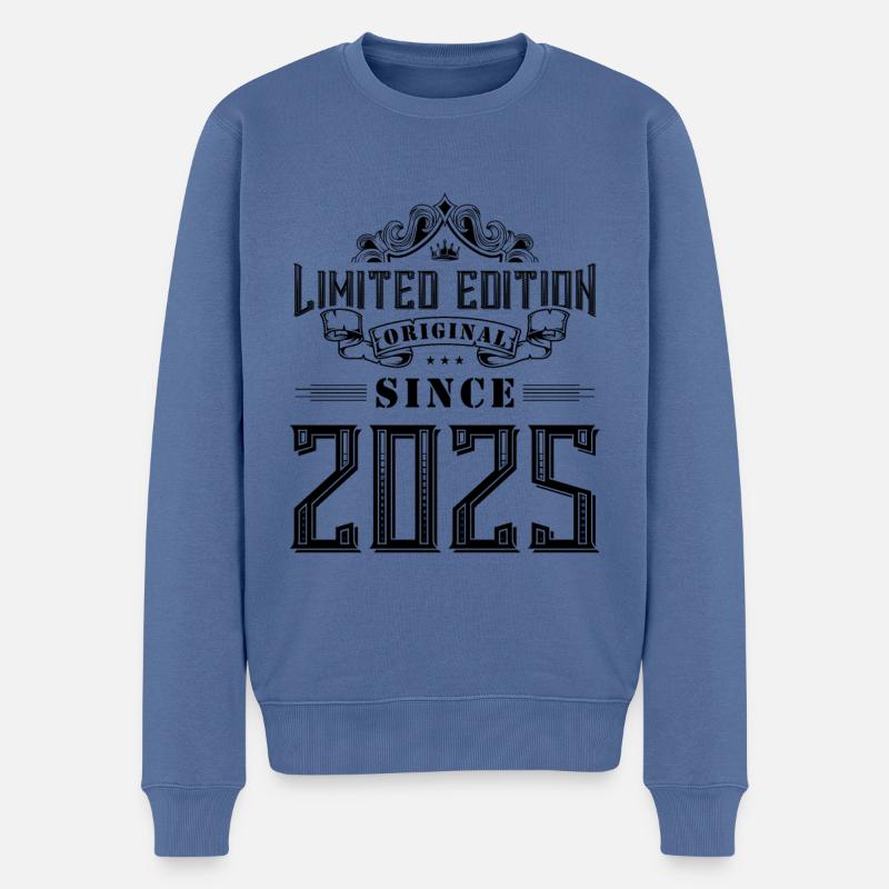 Édition limitée 2025 - Pull Premium bio Homme - bleu pigeon