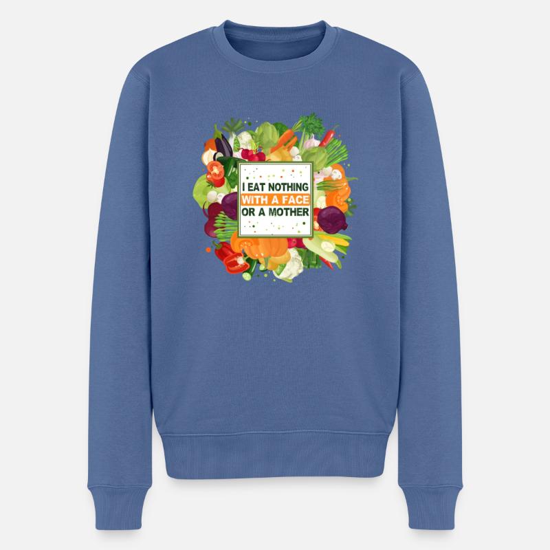 Vegan Veganer Tierwohl Veggie Veganismus Spruch - Männer Premium Bio Pullover - Taubenblau