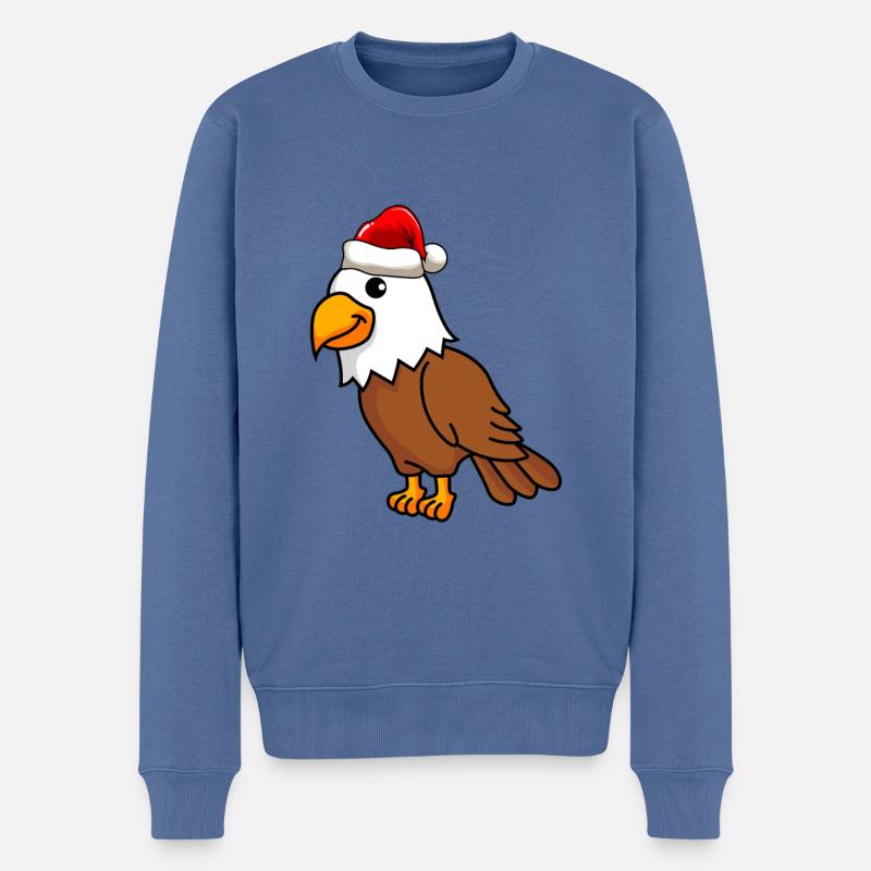 Eagle Comic Noël - Pull Premium bio Homme - bleu pigeon