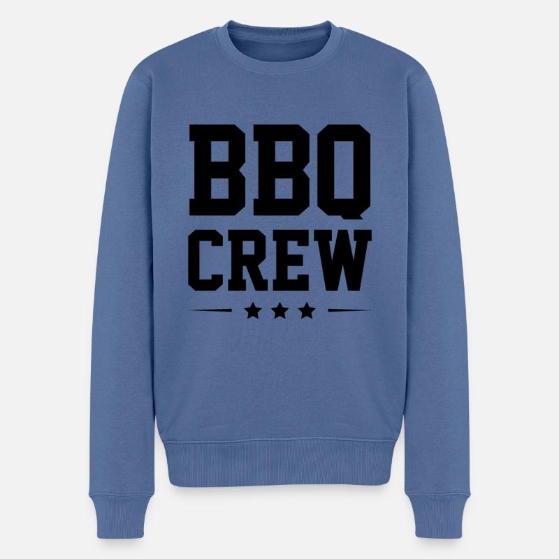 Bbq Crew - Männer Premium Bio Pullover - Taubenblau
