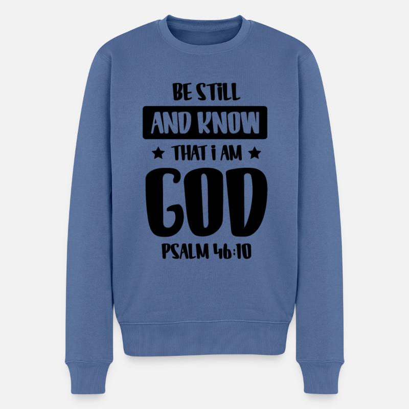 Bible de Dieu - Pull Premium bio Homme - bleu pigeon