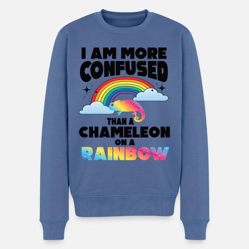 Ich Bin Verwirrter Als Ein Chamäleon - Männer Premium Bio Pullover - Taubenblau