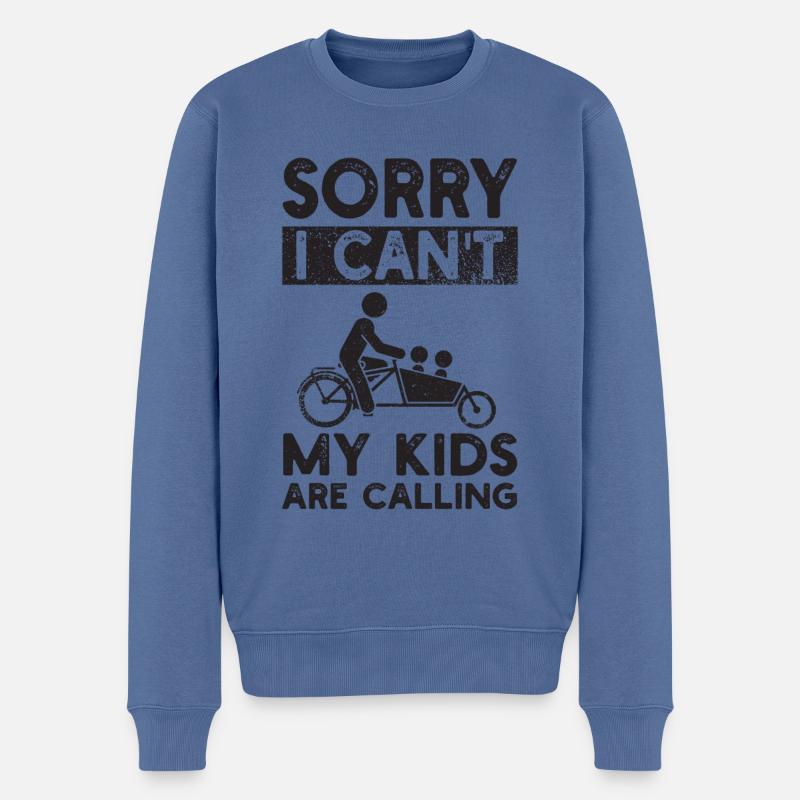 Vélo cargo Vélo cargo Vélo cargo - Pull Premium bio Homme - bleu pigeon