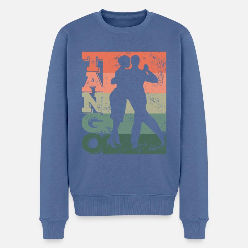 Argentinischer Tango Tanzen Milonga Vals - Männer Premium Bio Pullover - Taubenblau